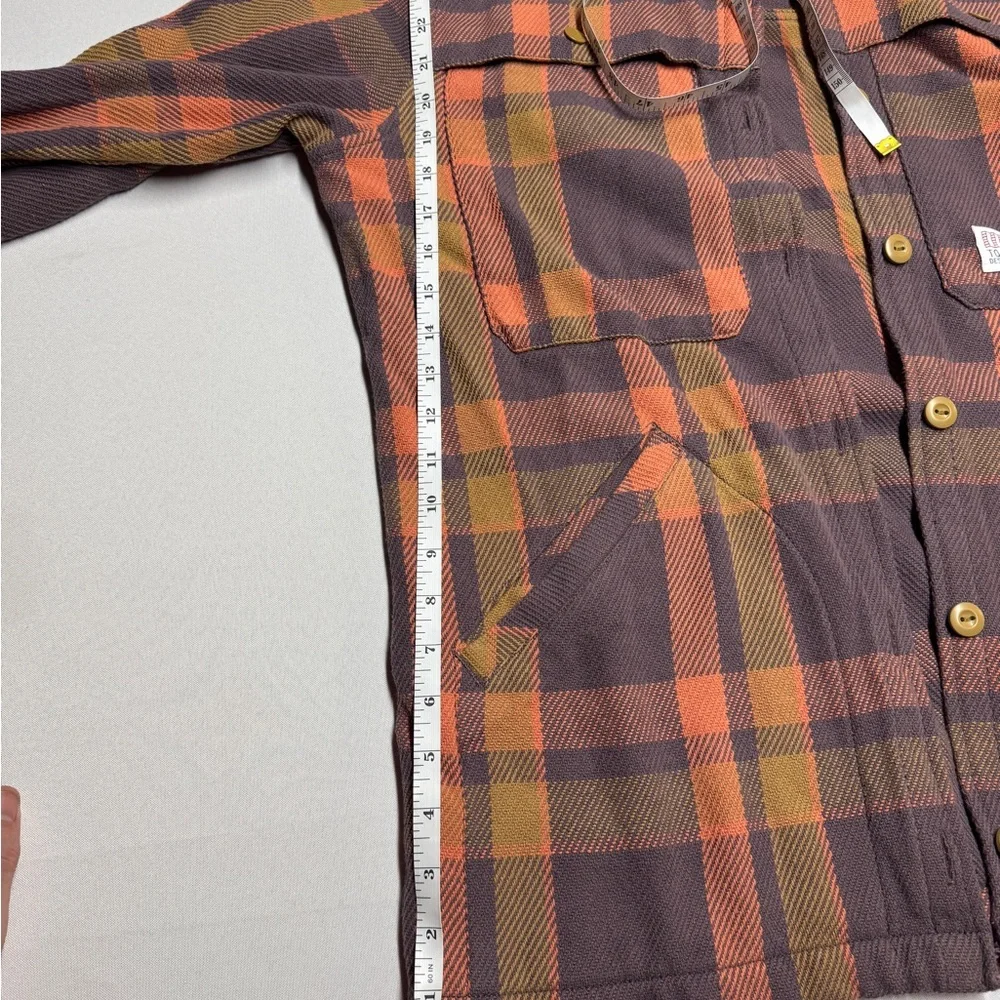 Topo Designs Women's Mountain Shirt Jacket - Orange and Brown - Picture 2 of 5